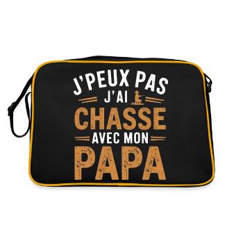 chasse avec mon papa - Sac Retro - noir/or - Dos