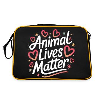 Vegetarian Vegan Veggie Vegetarian - Retro Bag - black/gold - Back