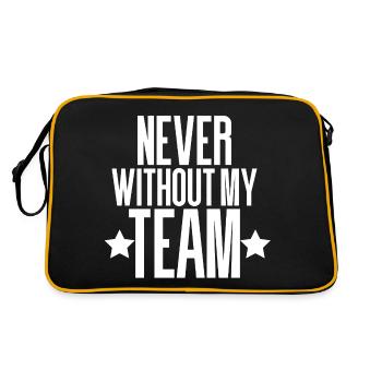 NEVER WITHOUT MY TEAM - Retro Bag - black/gold - Back