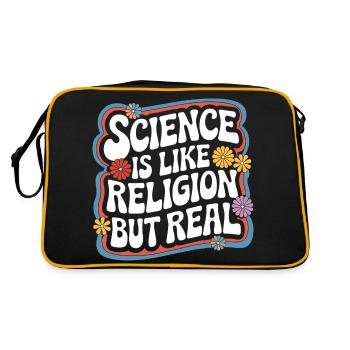 Atheism, Atheist, Anti-Religion, Agnostic - Retro Bag - black/gold - Back