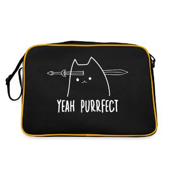 Mignon Chats Chemise Chat Propriétaire Femmes Chats - Sac Retro - noir/or - Dos