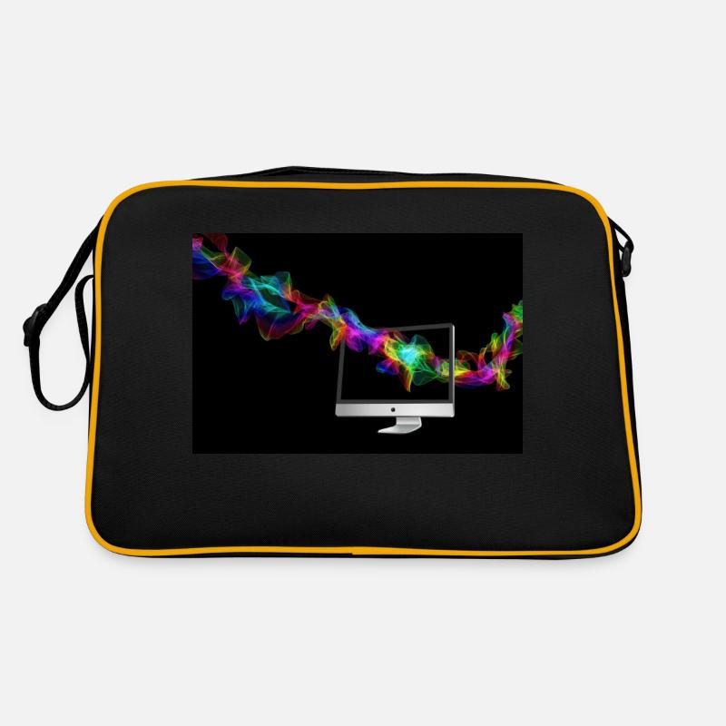 computer - Retro Tasche - Schwarz/Gold