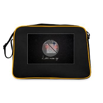 Laser Eyes 2 - Retro Tasche - Schwarz/Gold - Hinten