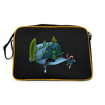 La Casquette De Pousse ! - Sac Retro - noir/or - Dos