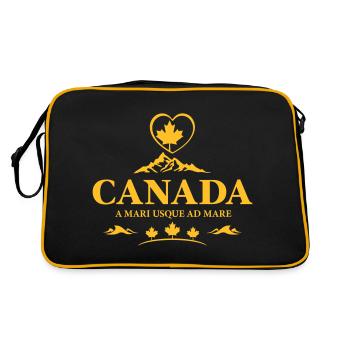 Canada Vancouver Montreal Toronto Maple Leaf Mountains - Retro Bag - black/gold - Back