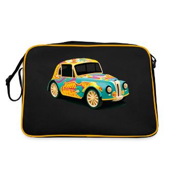 Old Abstract Car - Retro Bag - black/gold - Back