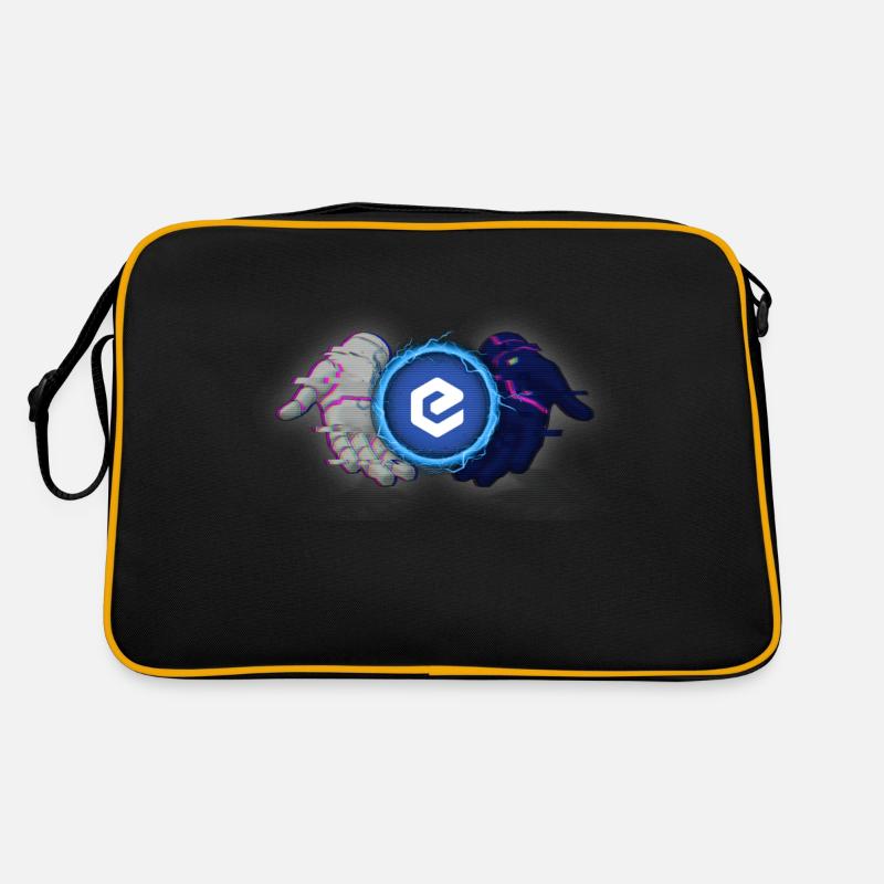 ECASH - Retro Tasche - Schwarz/Gold