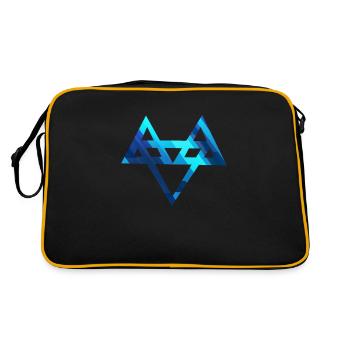 Logo Bleu Neffex 3D 1 - Sac Retro - noir/or - Dos