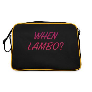 WHEN LAMBO REDLIGHTS - Retro Bag - black/gold - Back