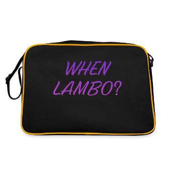 WHEN LAMBO PURPLE - Retro Bag - black/gold - Back