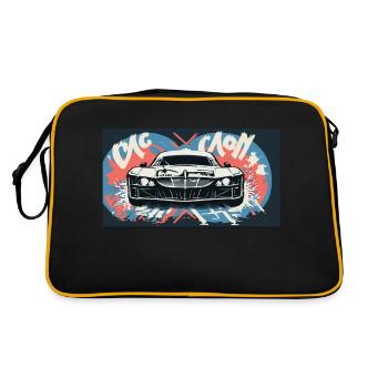 Headlights of a Racecar - Retro Bag - black/gold - Back
