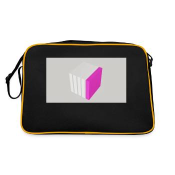 Splitting cube pink - Retro Bag - black/gold - Back