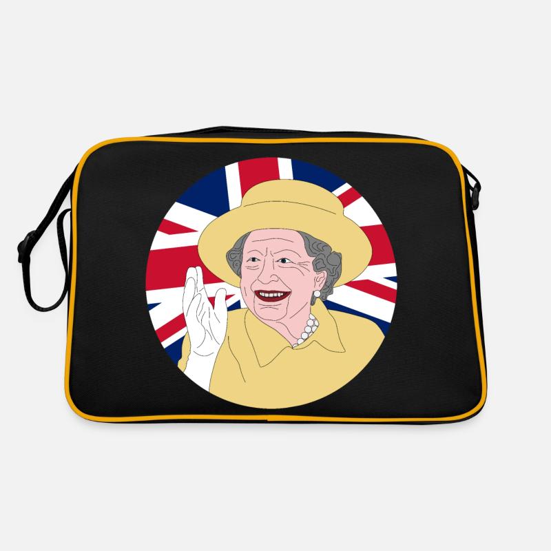 La reine Elizabeth II avec le drapeau britannique Sac Retro
