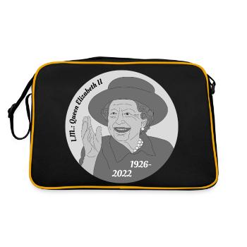 Décès de la reine Elizabeth II - Sac Retro - noir/or - Dos