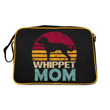 Bedlington Whippet Chien Maman Maman Propriétaire Pour Elle - Sac Retro - noir/or - Dos