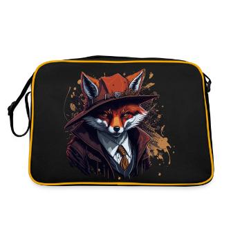 Fuchs Detektiv Splash 5000 - KI - DIGITAL - Retro Tasche - Schwarz/Gold - Hinten