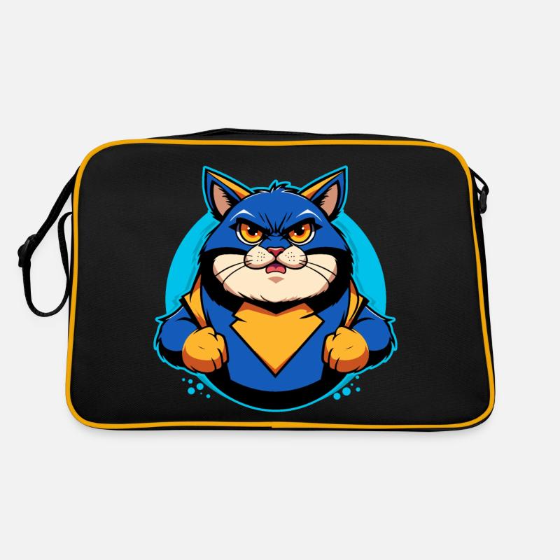 Superheld Katze Retro Tasche