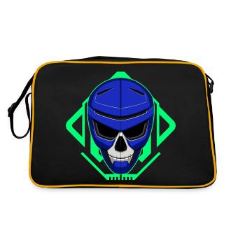 Skull Robot - Retro Bag - black/gold - Back