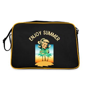 ENJOY SUMMER - Sac Retro - noir/or - Dos
