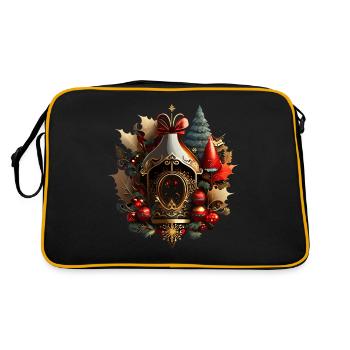 Warm Christmas - Retro Bag - black/gold - Back
