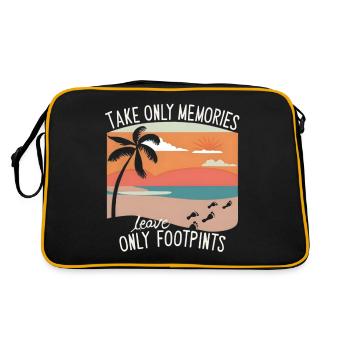Vacations, travels and travel on the beach Design - Retro Bag - black/gold - Back