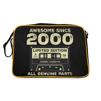 2000 Anniversaire Né En 2000 Vintage Rétro - Sac Retro - noir/or - Dos