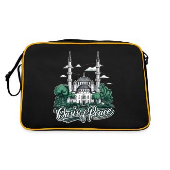 Majestic Mosque & Islamic Culture - Retro Bag - black/gold - Back