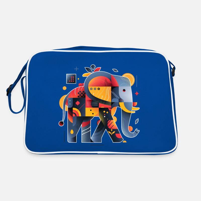 Elefant | abstraktes Kunstwerk Retro Tasche
