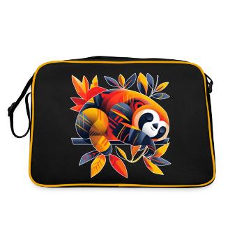 Paresseux | Œuvres d’art abstraites - Sac Retro - noir/or - Dos