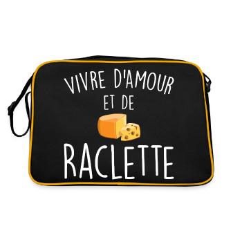 Vivre d'Amour et De Raclette - Sac Retro - noir/or - Dos