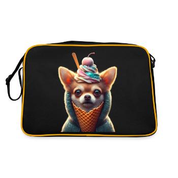 Chihuahuat Mignon en Cornet de Glace - Retro Bag - black/gold - Back