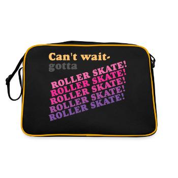 Can't Wait Gotta Roller Skate - Retro Bag - black/gold - Back
