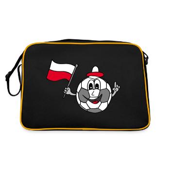 Fußball Polen, EM, football, championnat, Fahne - Sac Retro - noir/or - Dos