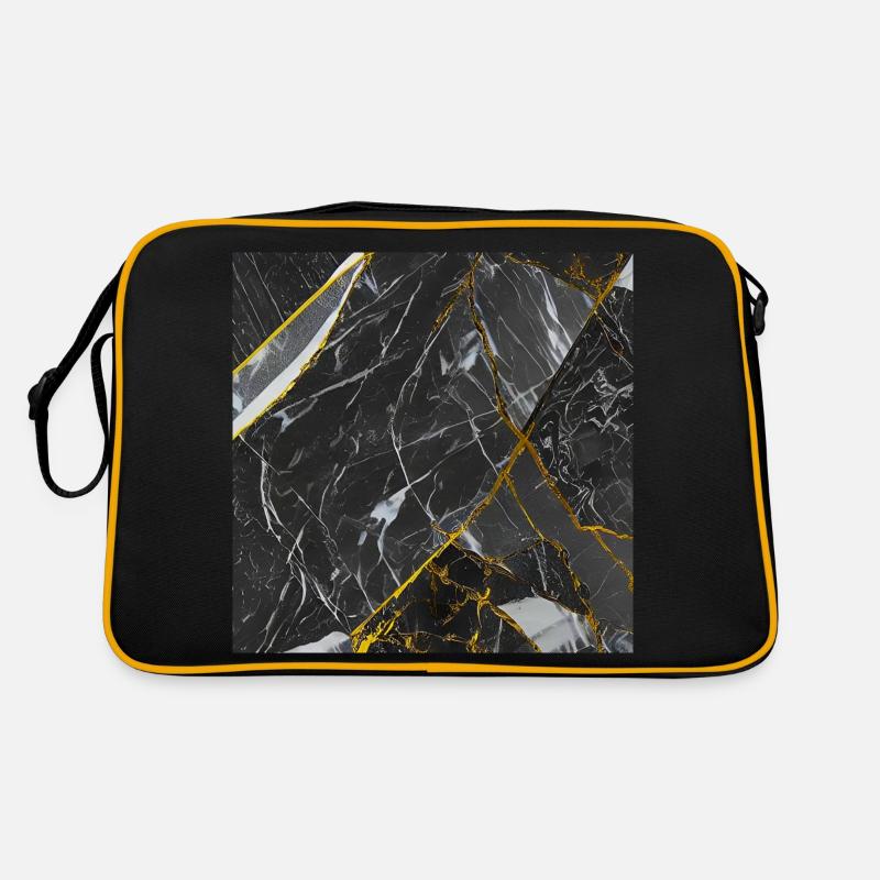 Marble Black Gold Texture Retro Bag