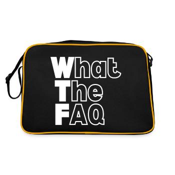 WTF - What The FAQ - Retro Bag - black/gold - Back