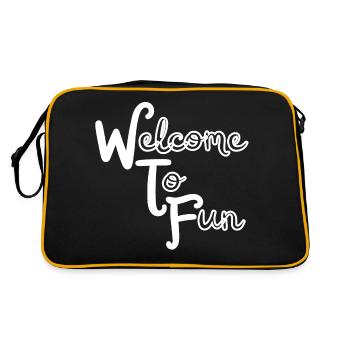 WTF - Welcome To Fun - Retro Bag - black/gold - Back
