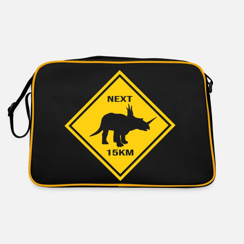 À l’attention du Styracosaurus traversant la conception de la route Sac Retro