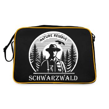 Black Forest Nature Reserve, Magic of the Fir Forests - Retro Bag - black/gold - Back