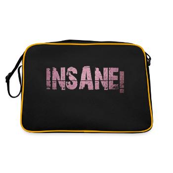 INSANE Text, Word, grunge - Sac Retro - noir/or - Dos