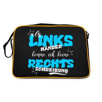 Left-handed, Spelling - Retro Bag - black/gold - Back