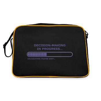 Funny loading bar design for the undecided - Retro Bag - black/gold - Back