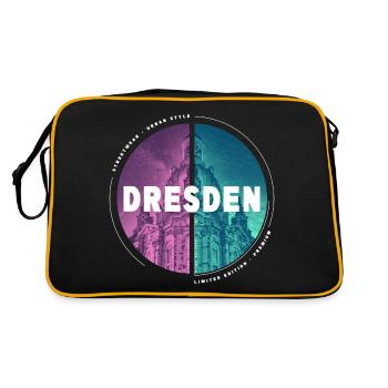 Dresde Allemagne Ville Skyline Accueil Amour - Sac Retro - noir/or - Dos