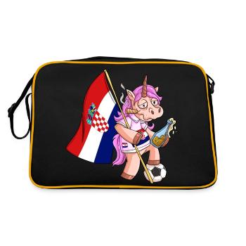 Licorne du parti croate - Sac Retro - noir/or - Dos