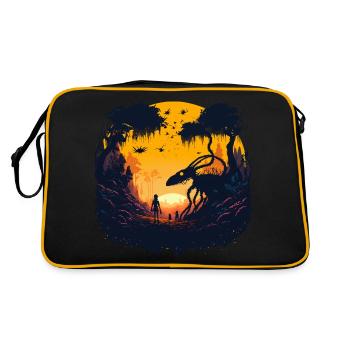 weird alien - Retro Bag - black/gold - Back
