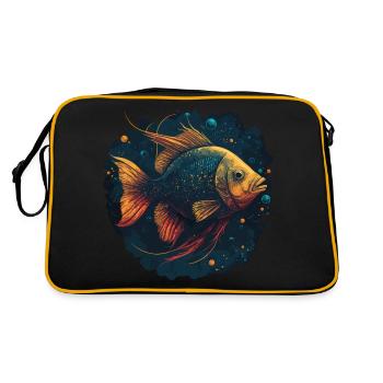 Illustration de poissons colorés - Sac Retro - noir/or - Dos