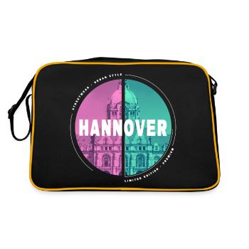 Hanover Germany City Skyline Home Love - Retro Bag - black/gold - Back