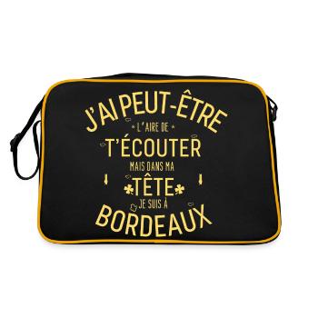 Mentalement je suis à Bordeaux - Sac Retro - noir/or - Dos