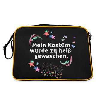 costume, carnival, no costume, confetti - Retro Bag - black/gold - Back