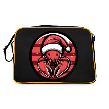 Crabe homard Animal de Noël - Sac Retro - noir/or - Dos