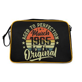 Retro March 1965 Gift March 1965 Born March 1965 - Retro Bag - black/gold - Back